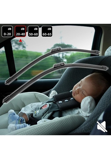 Gajeena Mg Zs Ev/rx3/rx8 2019-2022 Ön Silecek Seti 24"+14" Kauçuk, Dayanıklı, Halka Ve Sessiz Temizlik, Tüm Hava Koşullarında Uygun