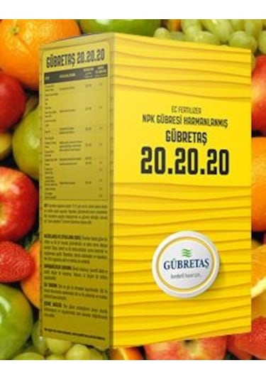 Gübretaş 20.20.20 Npk Ağaç Bitki Meyve Sebze Çiçek Gübre 1 KG