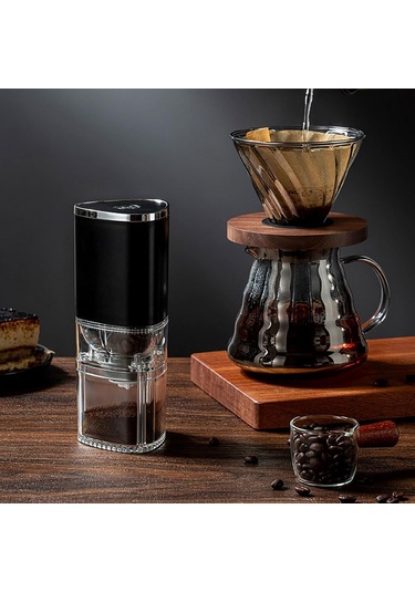 Youmex Evde Kullanım İçin Elektrikli Kahve Fincanı, İnce Toz Haline Getiren Otomatik Değirmen, Tıbbi Bitkiler İçin De Faydalı, 25g Ölçekli, Usb Şarjlı Siyah