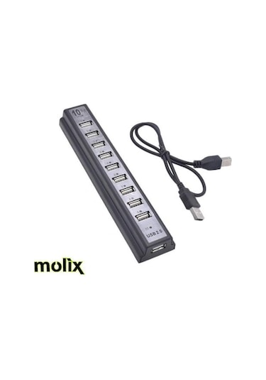 Molix 10 Port Usb 2.0 Usb Hub