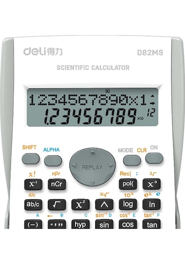 Deli Bilimsel Hesap Makinesi 240f-10+2 Digits Beyaz D82ms