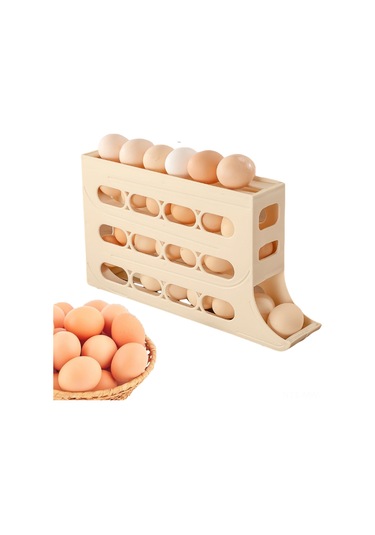 Moveevo Mutfak İçin Otomatik Yuvarlanan 30 Yumurta Kapasiteli, Slim Tasarım, Soğutucu Kapısı Uyumlu, Gıda Seviyesi Depolama Kutusu - Krem Beyaz 1 Adet Krem Moveevo Mutfak İçin Otomatik Yuvarlanan 30 Yumurta Kapasiteli, Slim Tasarım, Soğutucu Kapısı Uyumlu, Gıda Seviyesi Depolama Kutusu - Krem Beyaz 1 Adet Krem