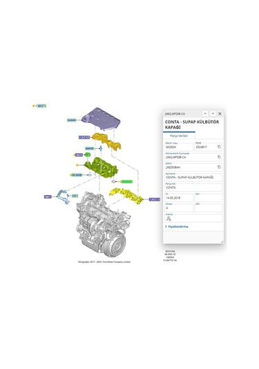 Üst Kapak Contası Ufak Focus 1.5tdcı 18 Rylh7684040 - Jx6q6p038ba