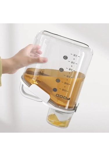 Pazly 1600ml Hava Geçirmez Evcil Hayvan Maması Saklama Kabı, Ölçü Kaplarıyla, Mavi Mavi