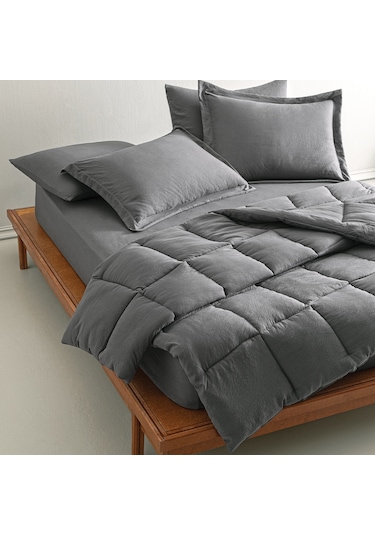 Puffy Mabel Çift Kişilik Comfort Uyku Seti - Antrasit Gri