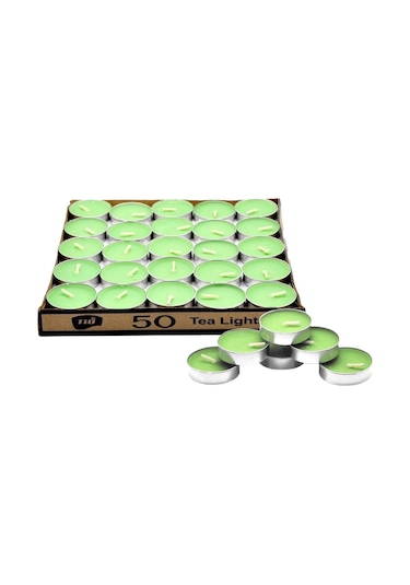20 Li Yuvarlak Mum Yeşil Tealight Mum Doğum Günü Parti Süsleme Yeşil