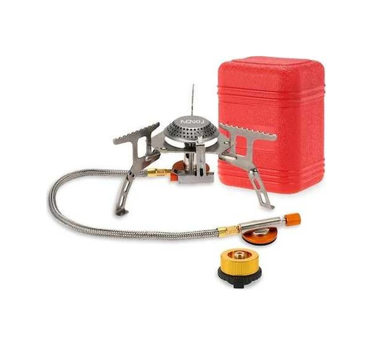 Tongxida Soba Gaz Brülörü + Adaptör, Gümüş, Soba Brülörü Gümüş