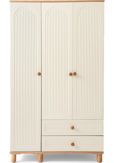 Bohem Mdf 3 Kapılı Dolap-ekru