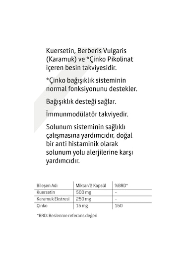Live Yourself Quercetin Berberin Zinc 60 Kapsül
