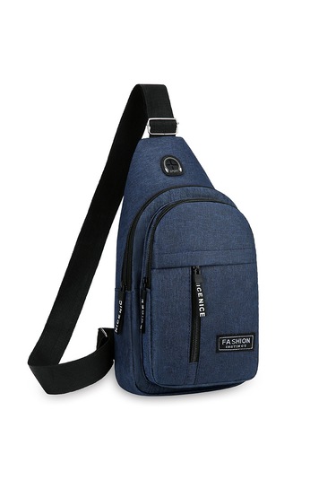 Moda Taşınabilir Erkek Omuz Çantası-mavi