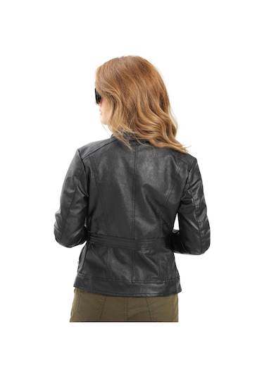 Modaplaza Kadın Deri Mont 1024- Siyah K19KBGT1024MNTSİYAH Siyah