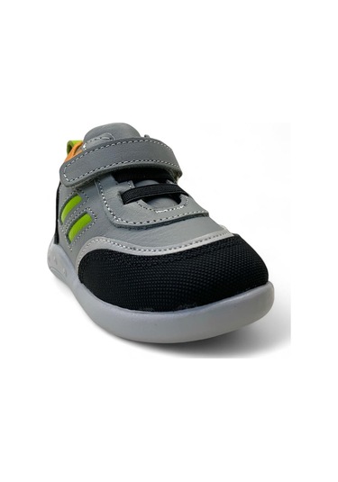 Tuğba Ortopedi 710 Bebek Deri İlk Adım Bot Gri