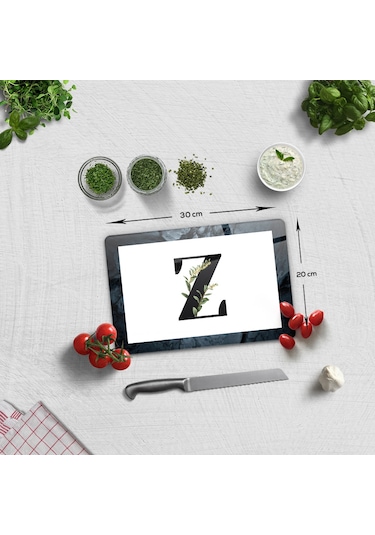 Decorita Cam Kesme Tahtası - Cam Kesme Tablası - Harfli Tasarım Z 20 x 30 CM