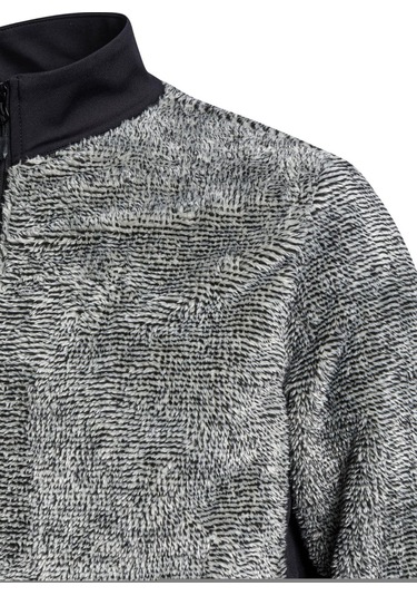 2as San Diago Erkek Tam Fermuarlı Çizgili Polar Kemik