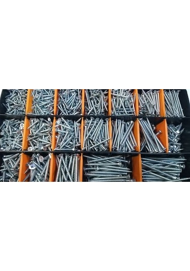 1960 Adet Sunta Vidası Dübel Pul Seti Çantalı Bölmeli 3675 Gr