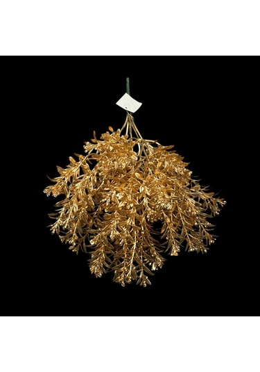 Konak Züccaciye 5 Dallı Altın Yaldızlı Yeşillik