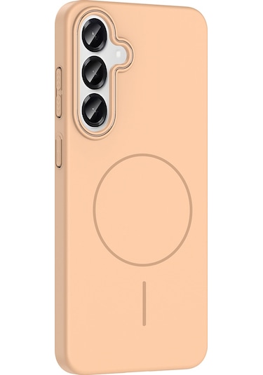 Galaxy S25 Kılıf Magsafe Şarj Özellikli Ruby Sert Kılıf Desert Titanyum