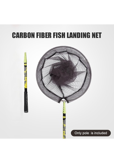 Jeehugo Kuruşak 2.1m Karbon Fiber Olta Av Ağacı, Ultra Hafif, Genişletilebilir, Katlanabilir, Kaymazsız Tutamaklı, Ağ Başsız