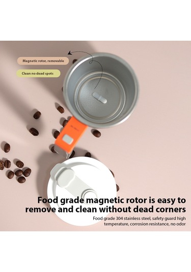 Qingmipy 300ml Şarj Edilebilir Manyetik Karıştırma Bardak, 304 Paslanmaz Çelik, Su Geçirmez, Ofis/okul/spor Salonu İçin Siyah