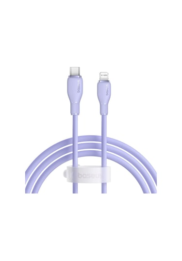 Baseus Pudding 1.2 M Hızlı Şarj Özellikli Type-C to Lightning 20 W Kablo Mor