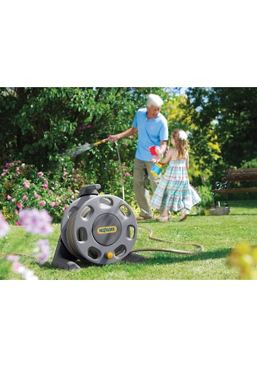 Hozelock 2412H 15 m 1/2" Hortumlu 30 m Kapasiteli Hortum Toplama Sarma Makara Seti