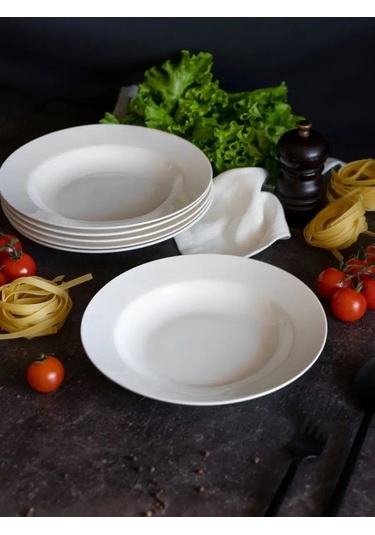 Korall 6 Adet Derin Çorba Tabağı Beyaz 20,5cm City 153587897 Beyaz