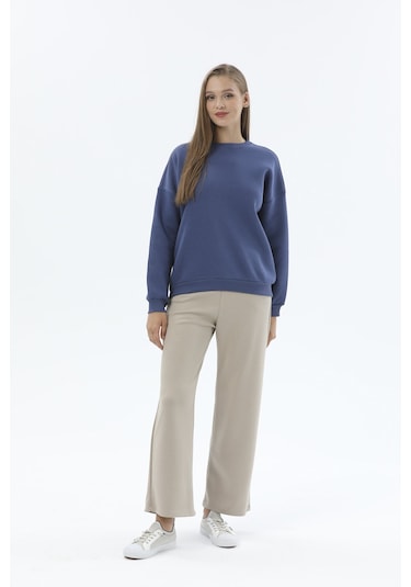 Kadın Sweatshirt 2424bs130836 Indıgo