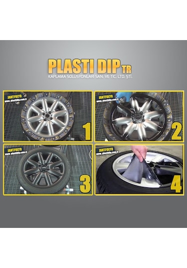 Jant Folyo 4Lü Set - Mat Siyah