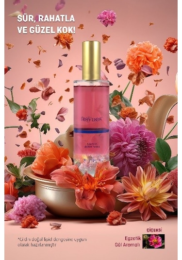 Royues Egzotik Gül Aromalı Kadın Vücut Spreyi 100 ML