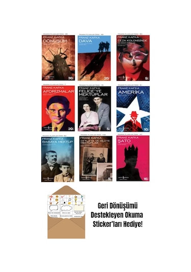 Franz Kafka 9 Kitap Set + Okuma Sticker'ları