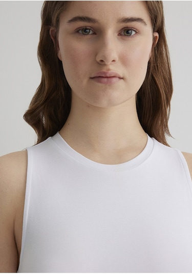 Mavi - Beyaz Crop Top 1610786-620 Beyaz