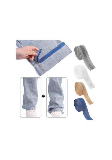 Siyah Pantolon Kenar Kısaltma Kendinden Yapışkanlı Bant Pantolon Bacaklar İçin Kenar Kısaltm Yapıştır Etek Etek Cırt Bant 56833854