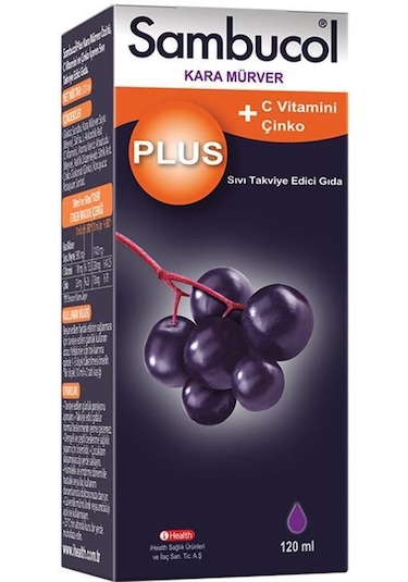 Sambucol Plus Kara Mürver Özütü C Vitamini & Çinko 120 ML