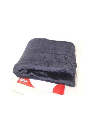 Padişah Desenli Siyah Çift Kişilik Battaniye Siyah