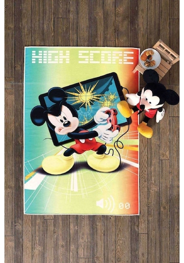 120 x 180 Mickey High Disney Hes Halı Lisanslı Taç