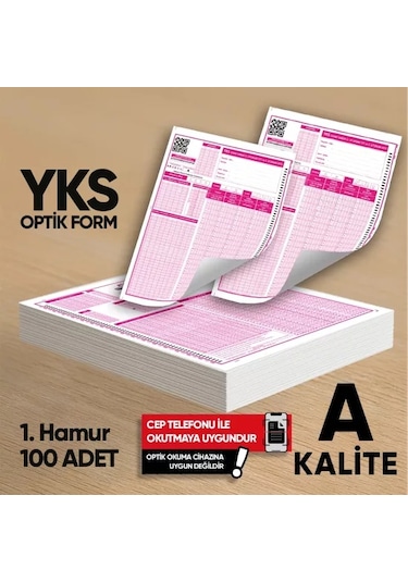 Yks-msü Deneme Sınavları İçin 100 Adet 80.gr Optik Form