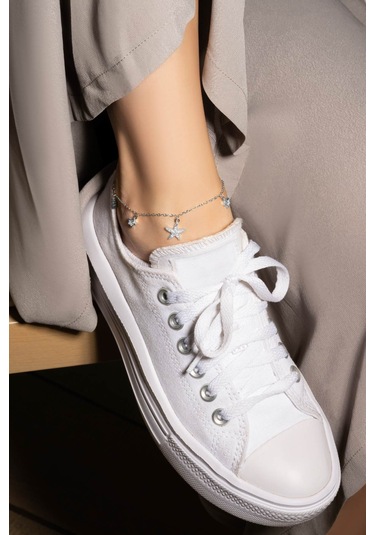 Deniz Yıldızı 18 Ayar Beyaz Altın Kaplama 24 Cm Gümüş Hal Hall Altın Kaplama