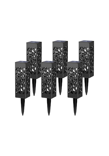 Ximistore9 Güneş Enerjili Bahçe Aydınlatma: Otomatik Açma/kapama, Ip65 Su Geçirmez, 6'lı Set, Sıcak Işık, Dekoratif Gölge Efekti. Ilık Beyaz