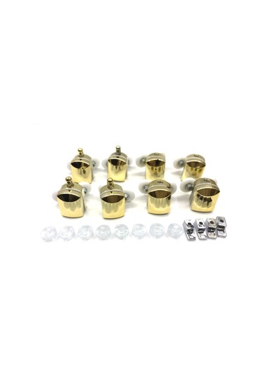 Duşa Kabin Gold Metal Tekeri 8 Adet Çap 24mm Altın