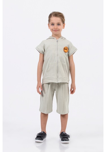 Erkek Çocuk Waffle Kumaş 3'lü Takım 001