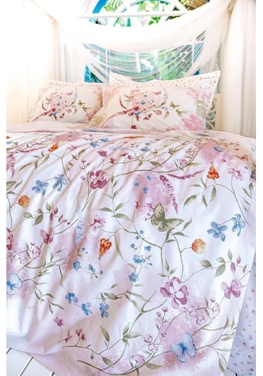 Çift Kişilik Nevresim Takımı Ranforce 200x220 Gwen Anew Pembe