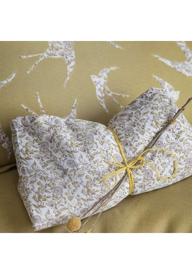 Apricitas Home Freely Çift Kişilik Bambu Pike Takımı Olive Sarı