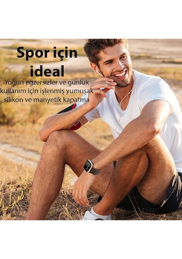 Dux Ducis Apple Watch Uyumlu 38/40/41mm İçin Manyetik Armor Silikon Kordon Kayış- 5775