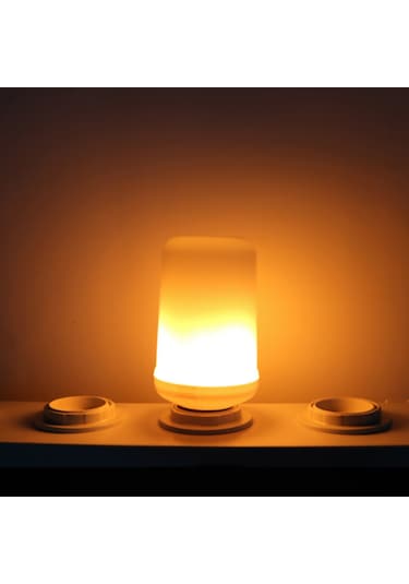 Monyee E27 Lamba Tabanlı Mavi Işıklı Dinamik Alev Efekti Dekoratif Işık - Bar, Bahçe Ve Çatı İçin Dekorasyon Işığı Mavi