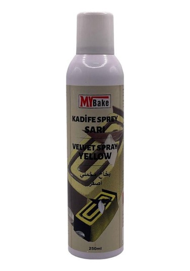 My Bake Sarı Kadife Gıda Boyası Sprey 250 Ml