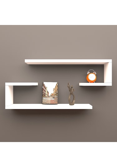 Mbesmobilya Mbes Mobilya Dekoratif Raf Beyaz ( Stoktan Hızlı Kargo )