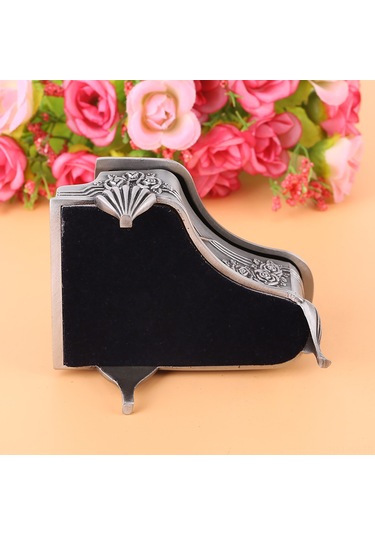 Kangvka Gül Oyma Desenli Piyano Şekilli Çinko Alaşımlı Küçük Mücevher Kutusu - Yumuşak İç, Tuzaklığa Dayanıklı, Hediye İçin Uygun Çok Renkli