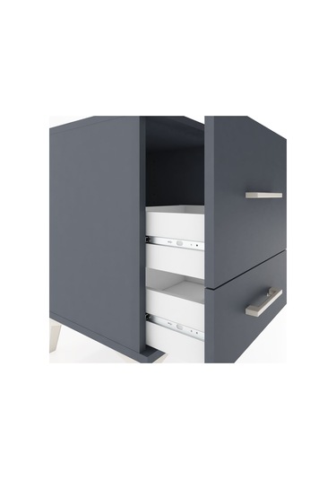 Hyperion Komodin 2 Çekmeceli 44x44x64 Antrasit-antrasit Antrasit