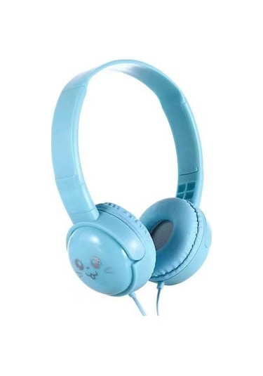 Fastbuy J18 Model Mavi Kablolu Kulaküstü Kulaklık - 40mm Hoparlörlü, 3.5mm Plug, Mikrofonlu, Tepki Kontrolü, Derin Ses, Yükse