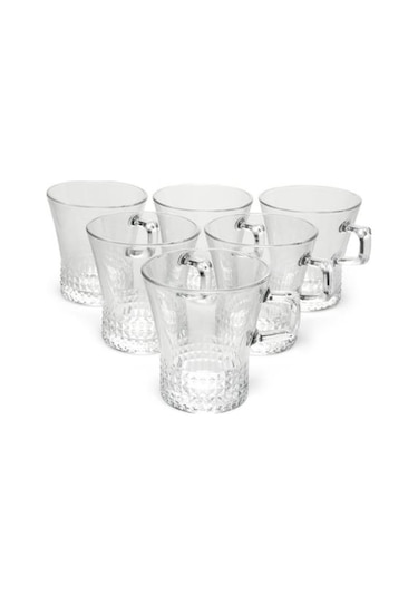 Paşabahçe 55703 Kuvars Kulplu Çay-Kahve Kupası 250 cc -6 Adet